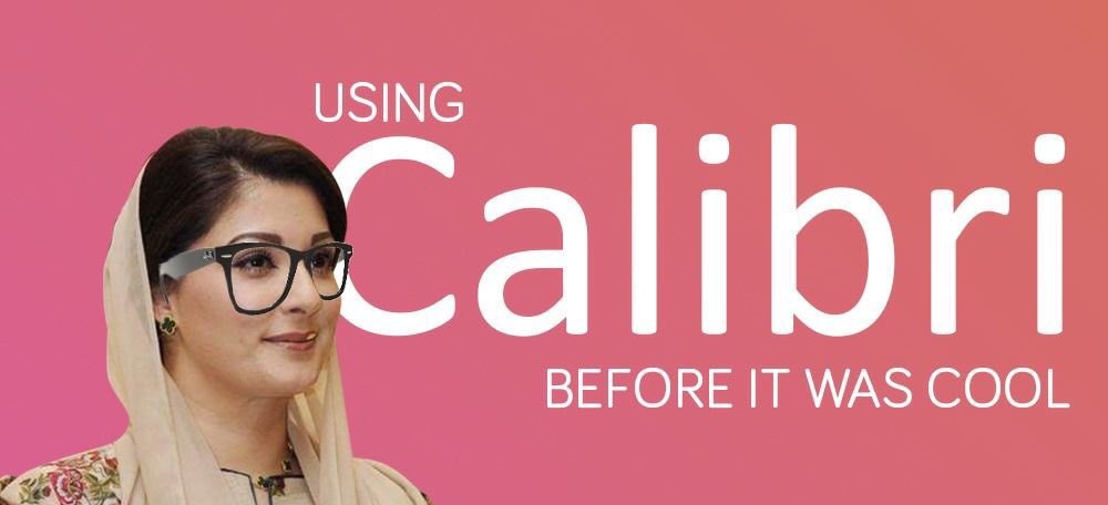 Using Calibri