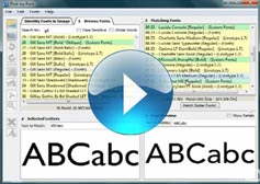 Font Browsing video
