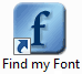 Find my Font desktop shortcut